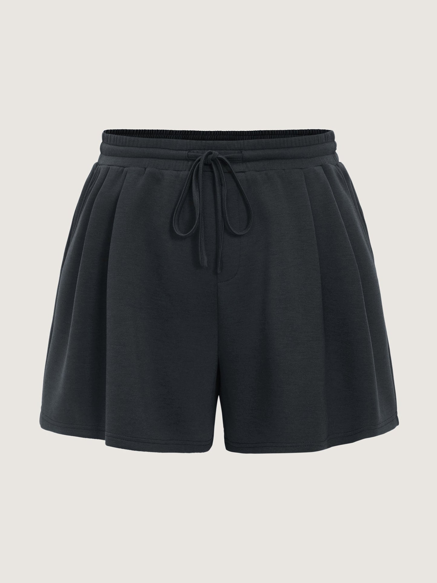 Supersoft Drawstring Waist Wide-Leg Shorts