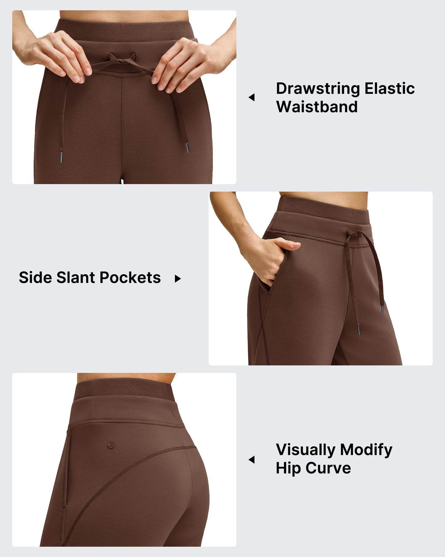Pantalones Smoofit de Pernera Ancha con Cordón y Doble Capa en la Cintura