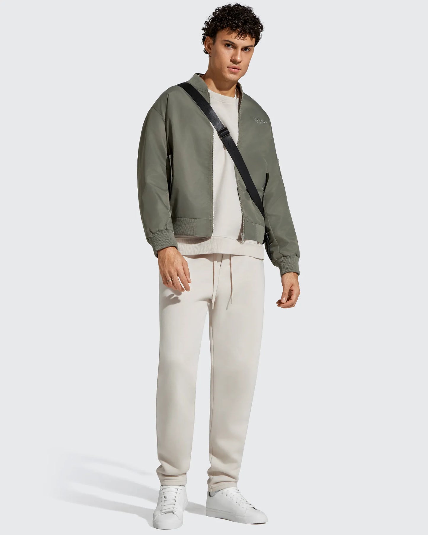 Flurrylux Pantalones de Hombre de Algodón de Pierna Recta con Cordón y Forro Polar