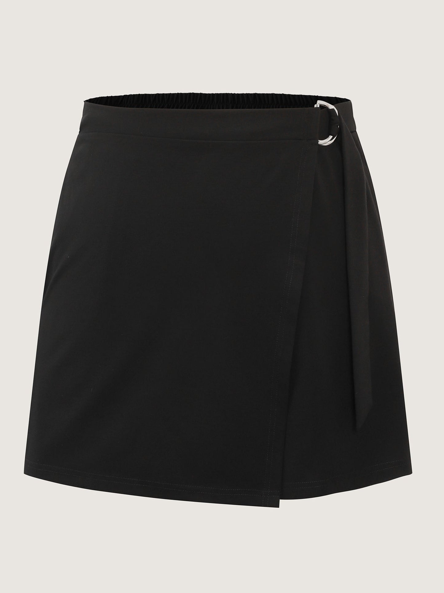 2-in-1 Side Buckle Wide-Leg Shorts