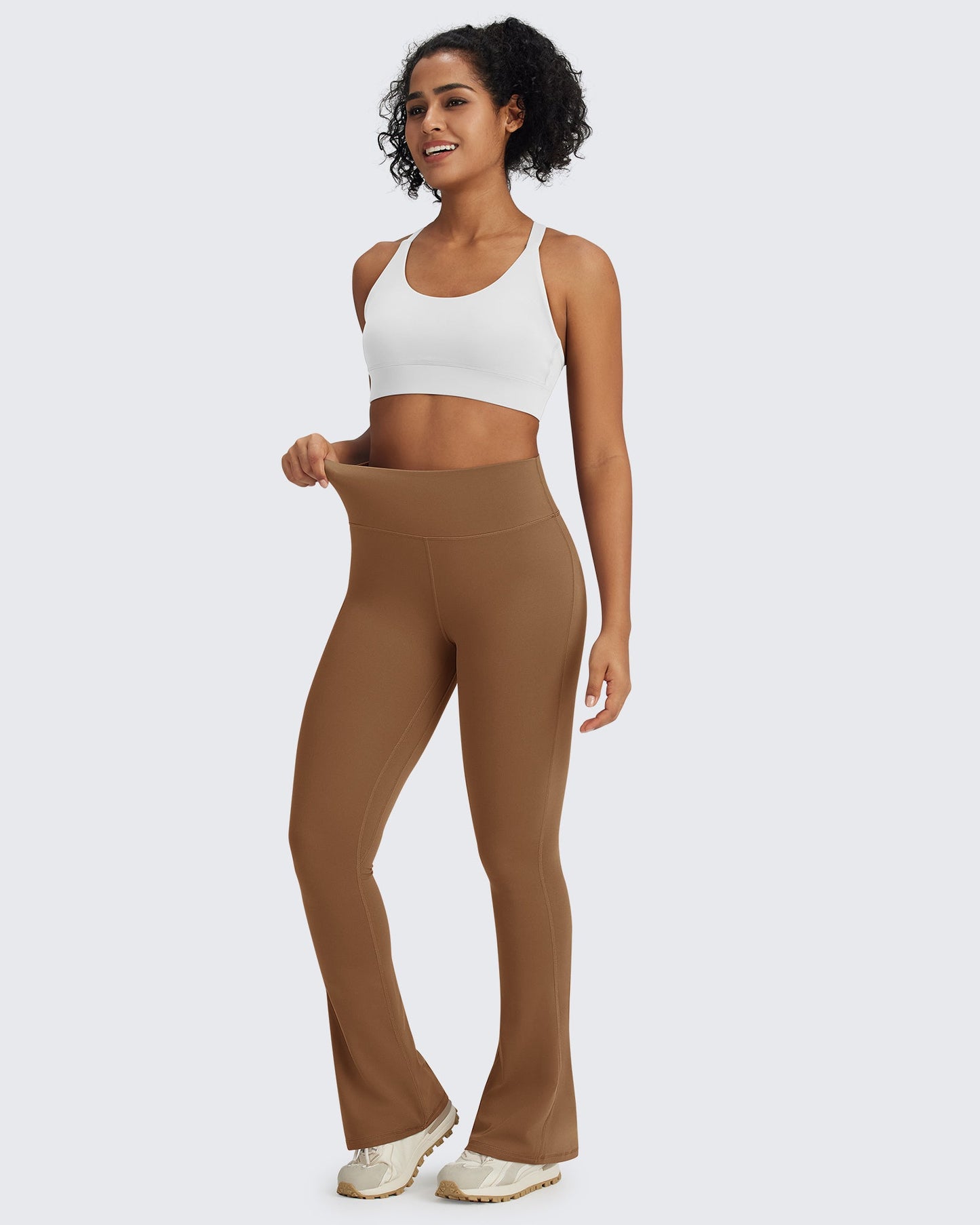 BareFeel Pantalones acampanados cortos de cintura alta Casual