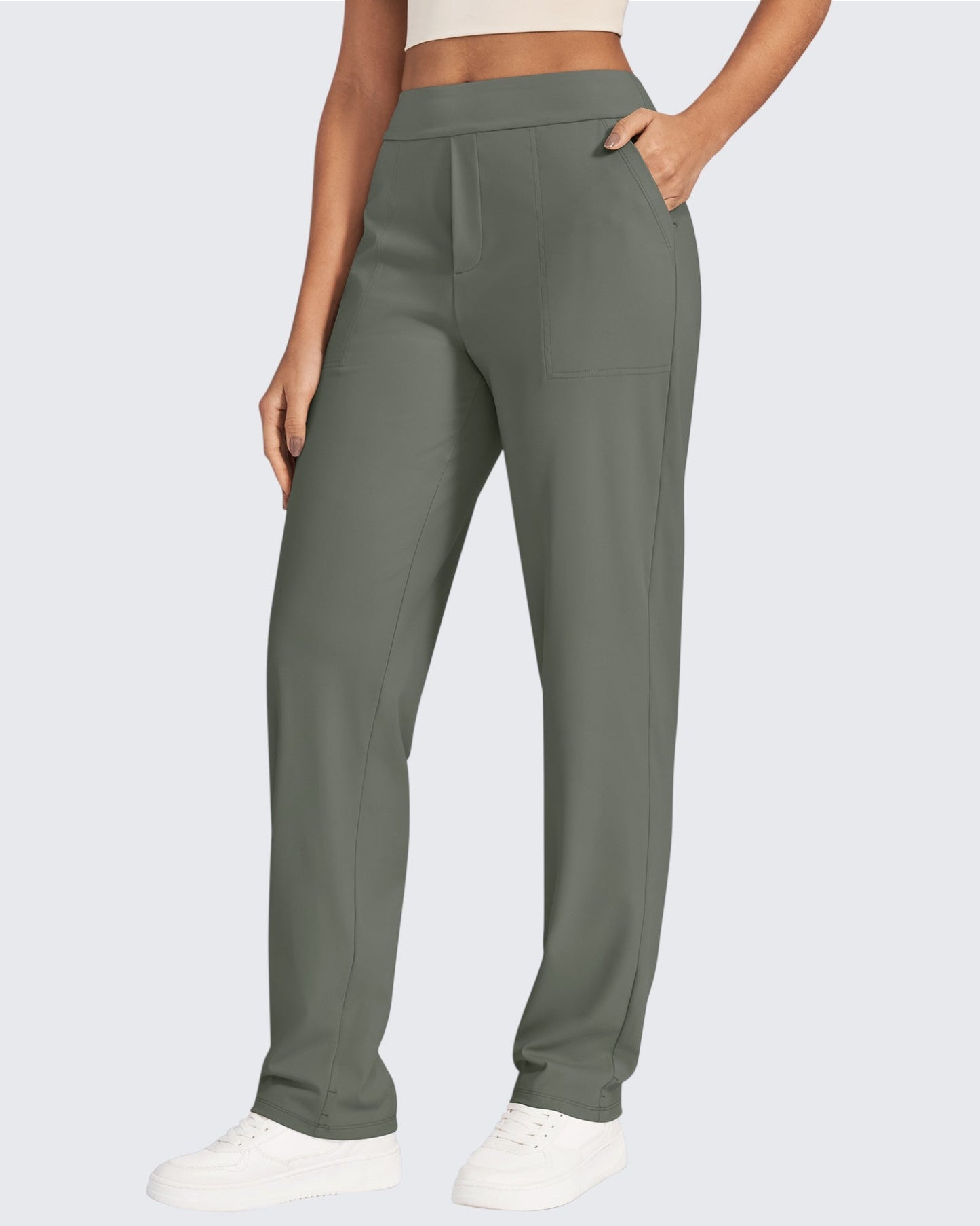 Pantalones de vestir rectos de talle alto ShiftReady Tall