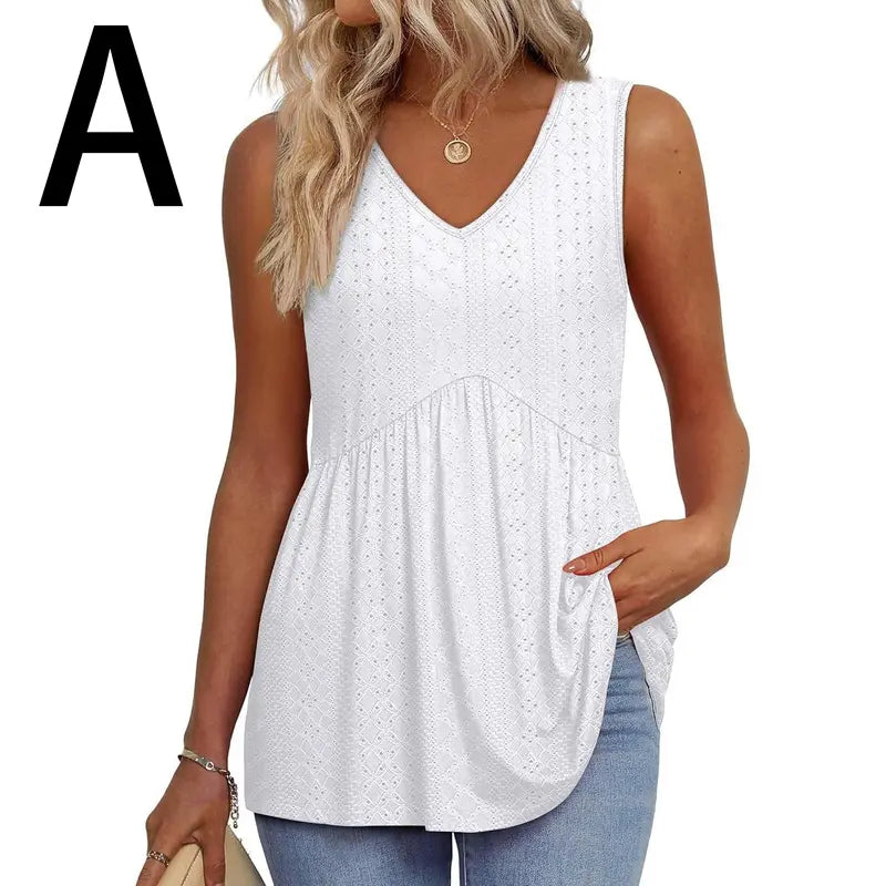 Womens Tank Tops 2026 Flowy Peplum Tops