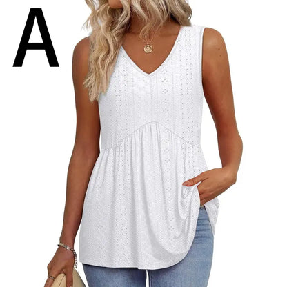 Womens Tank Tops 2026 Flowy Peplum Tops