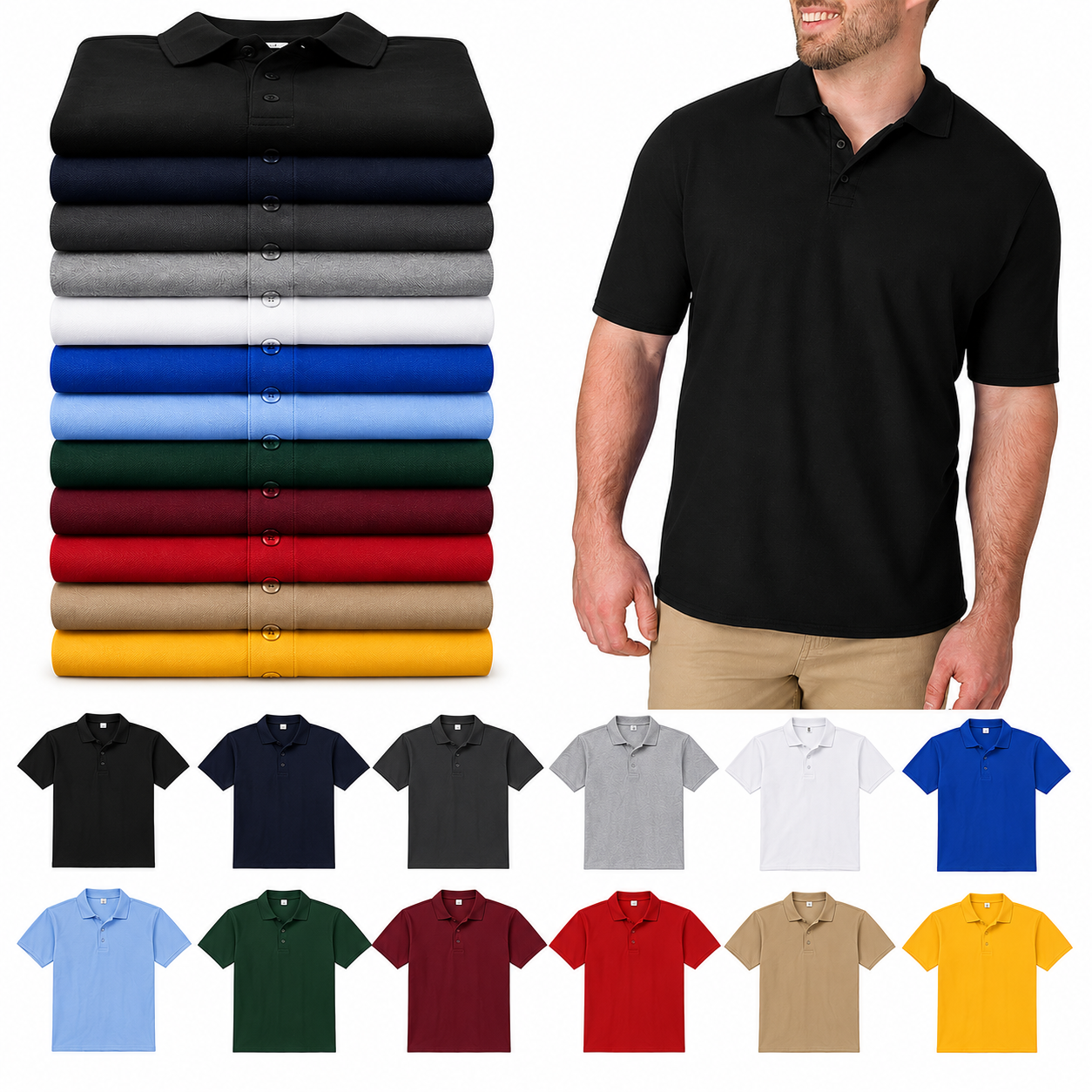 100% Cotton polo for Men and Women