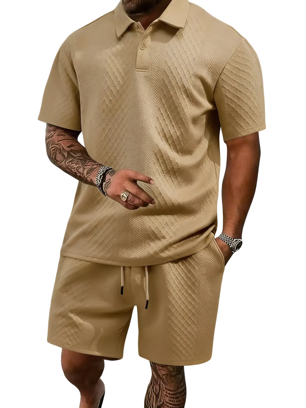 8 PACK Polo Shirt and Shorts Two-Piece Set
