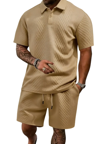8 PACK Polo Shirt and Shorts Two-Piece Set