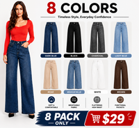 8 PACK-DARK BLUE + BEIGE + BLACK + MEDIUM BLUE + CHARCOAL + WHITE + LIGHT BLUE + BROWN