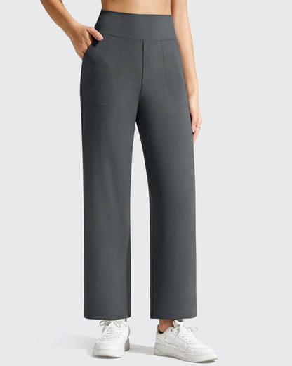 Pantalones de vestir informales largos hasta el tobillo BareFeel Faux Fly