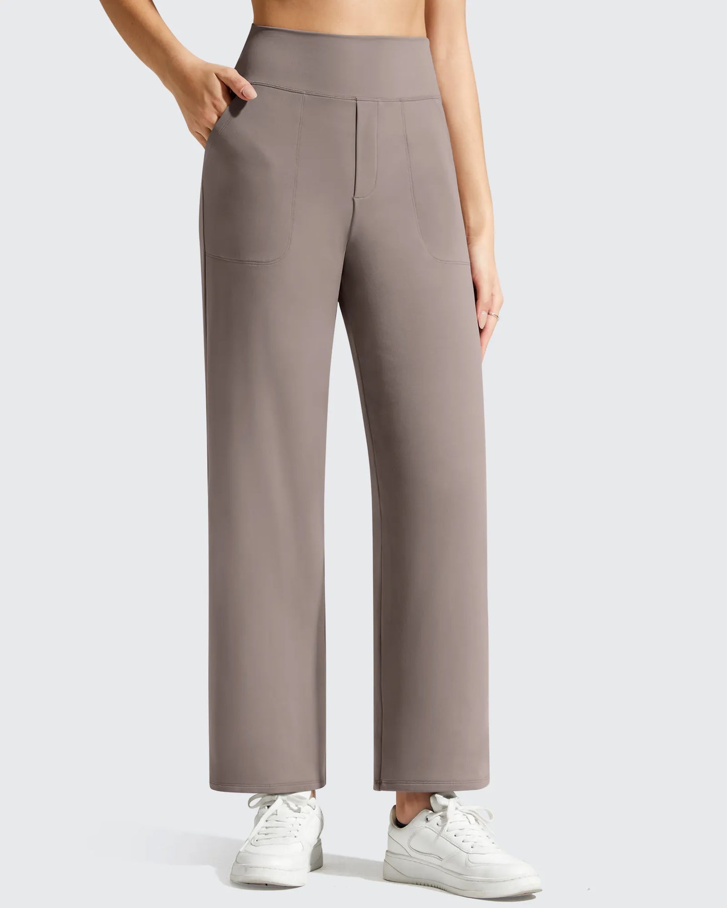 Pantalones de vestir informales largos hasta el tobillo BareFeel Faux Fly