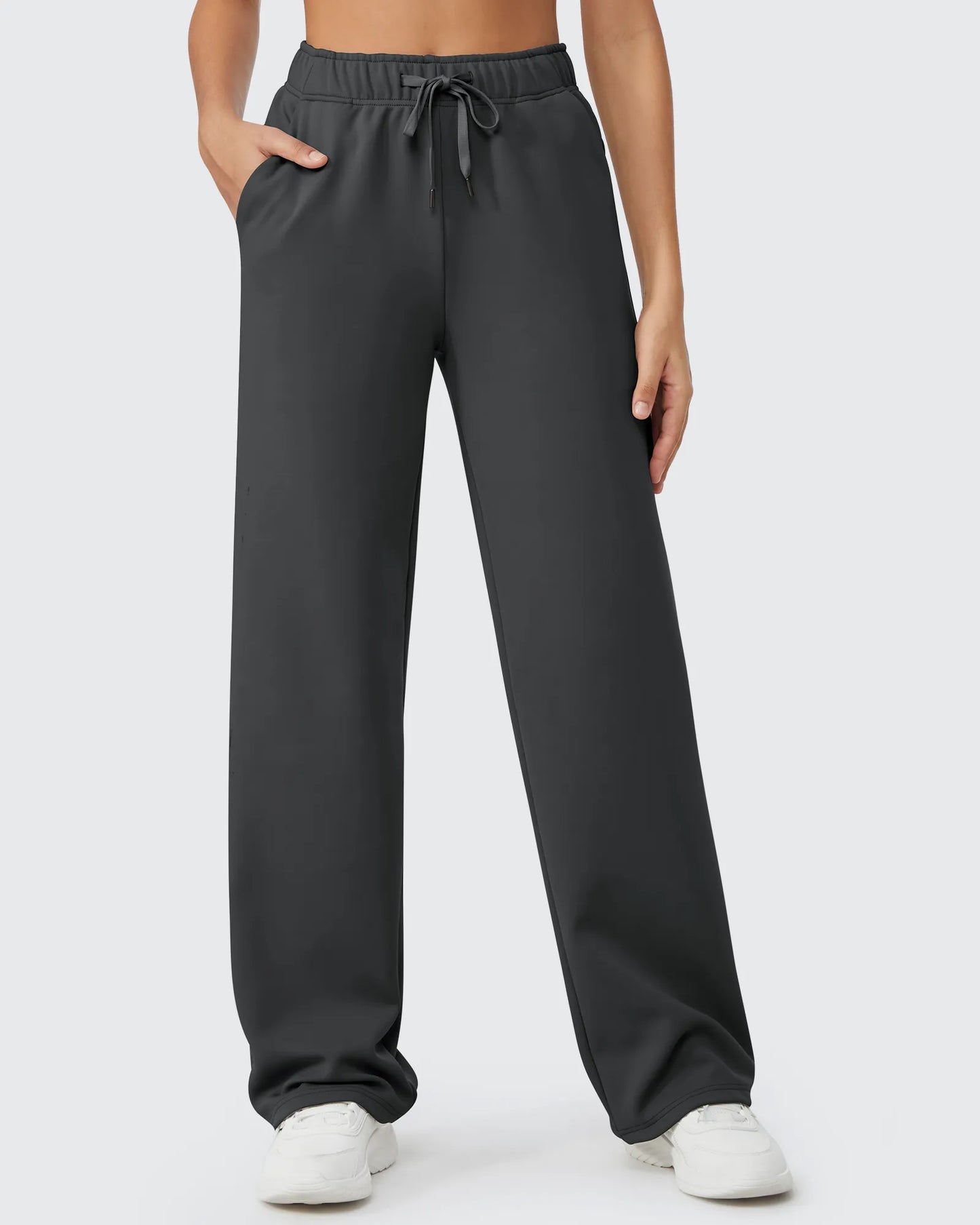 Pantalones casuales con cordón y forro polar EverGoing