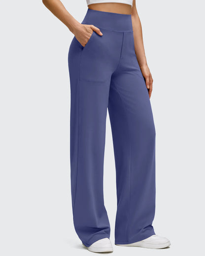 Pantalones de yoga de pierna ancha de alta elasticidad BareFeel