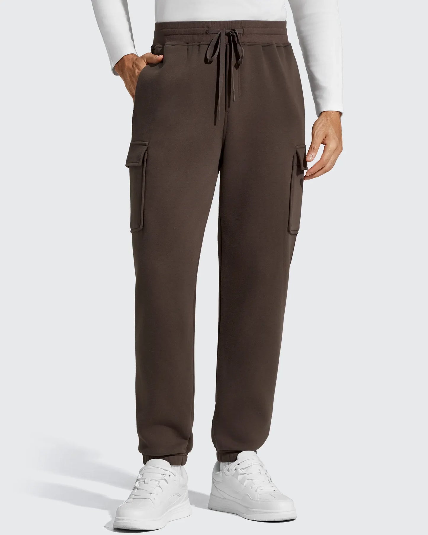 Pantalones cargo Flurrylux de algodón con forro polar y cordón para hombre
