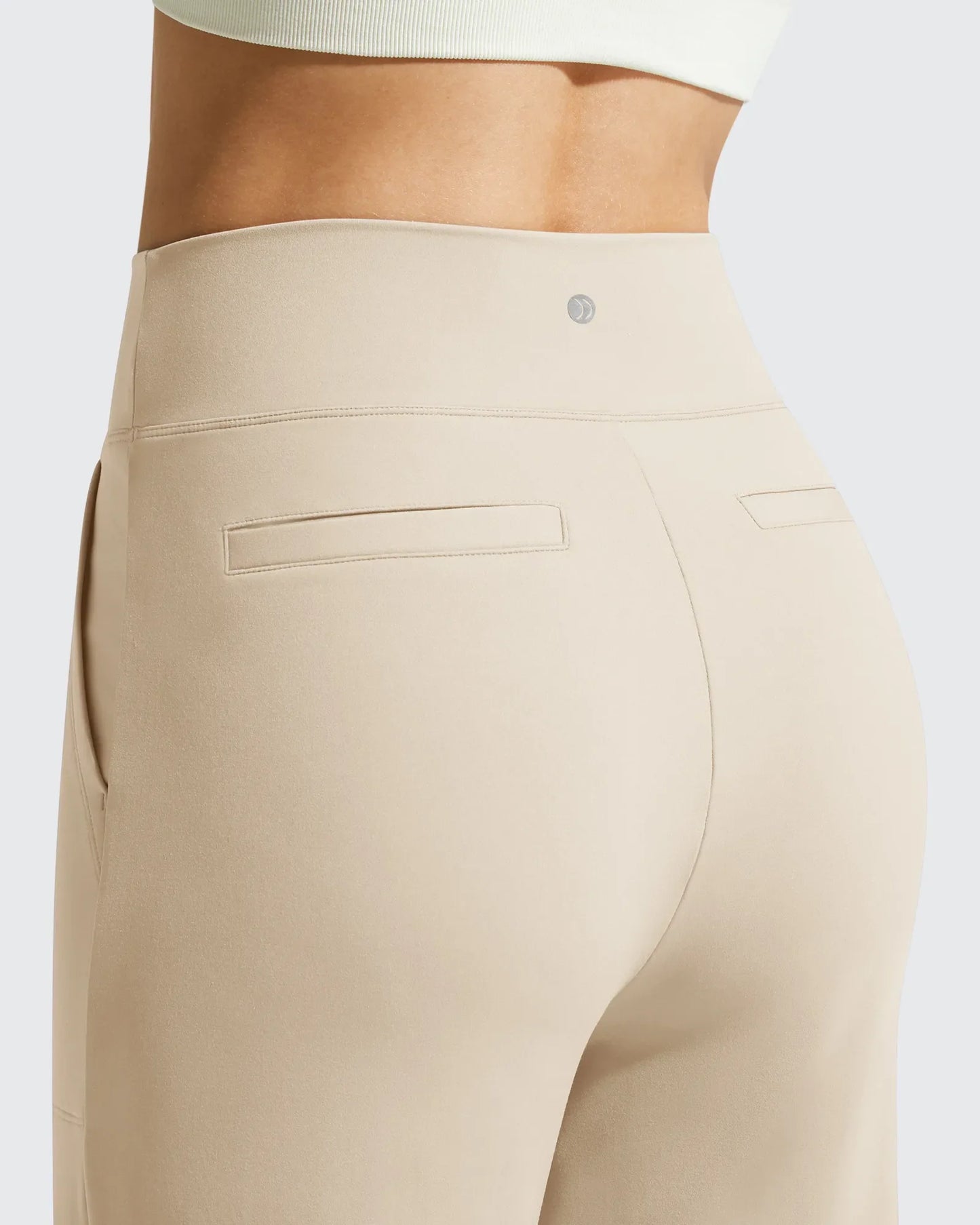 Pantalones de vestir informales largos hasta el tobillo BareFeel Faux Fly