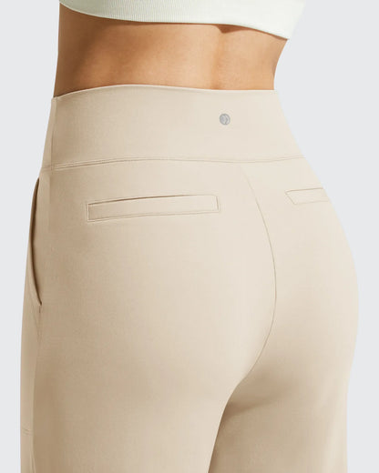 Pantalones de vestir informales largos hasta el tobillo BareFeel Faux Fly