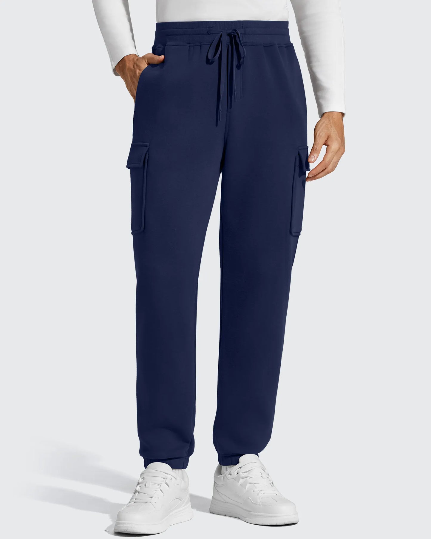 Pantalones cargo Flurrylux de algodón con forro polar y cordón para hombre