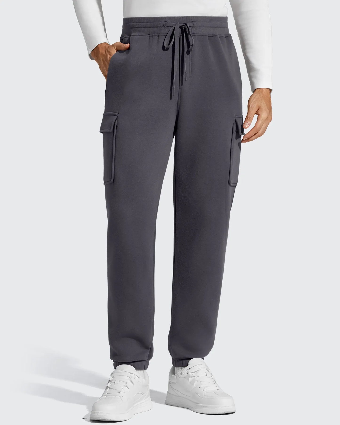Pantalones cargo Flurrylux de algodón con forro polar y cordón para hombre