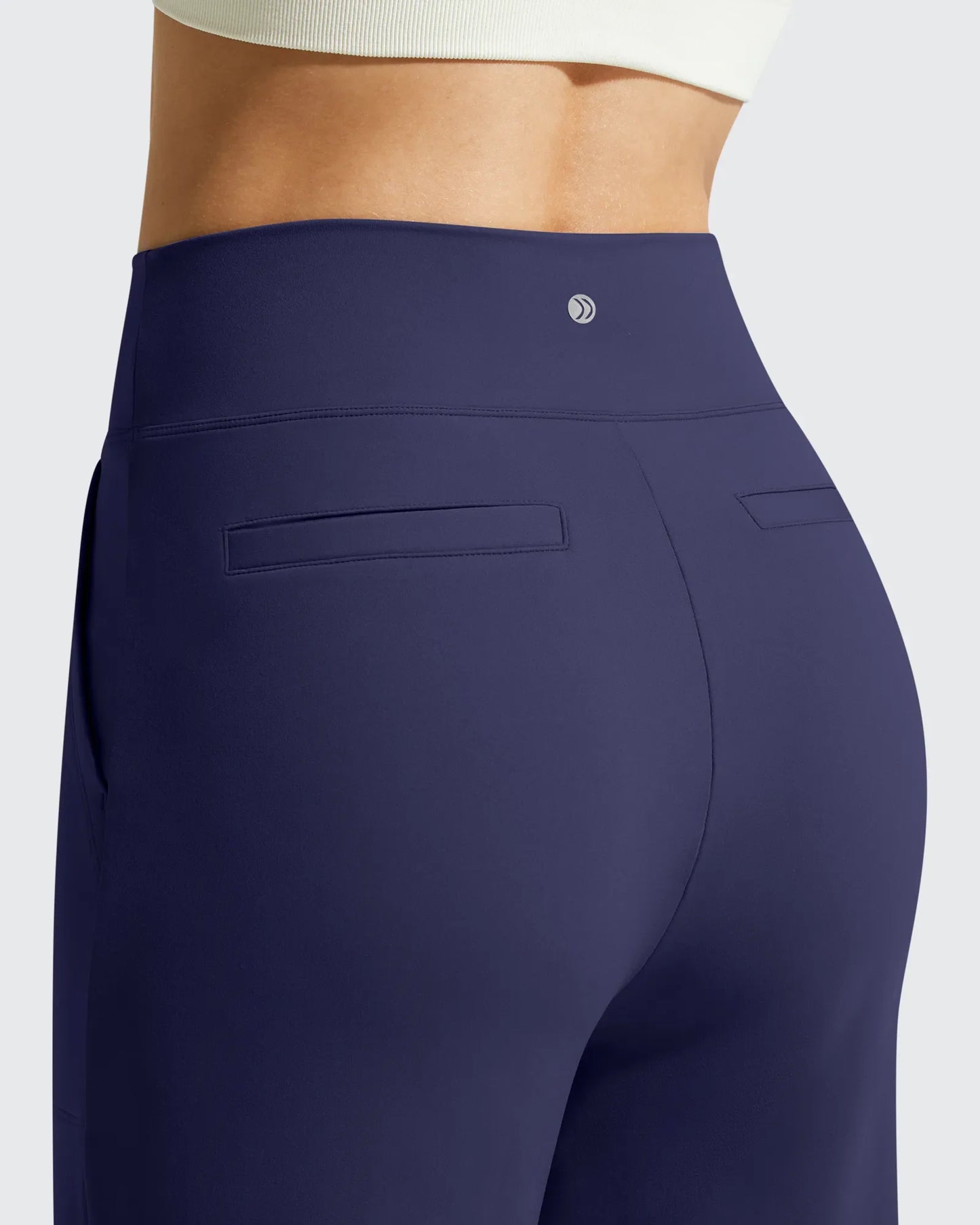 Pantalones de vestir informales largos hasta el tobillo BareFeel Faux Fly
