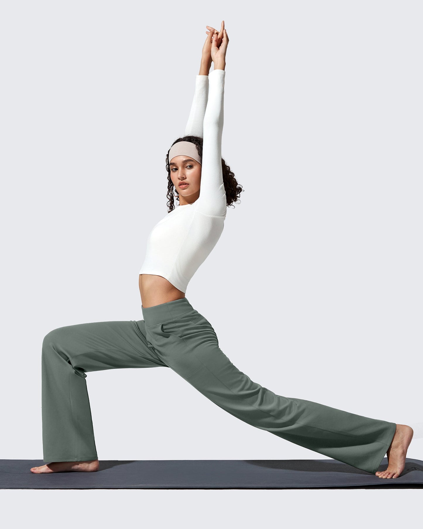 Pantalones de vestir de talle alto con forro polar EverGoing