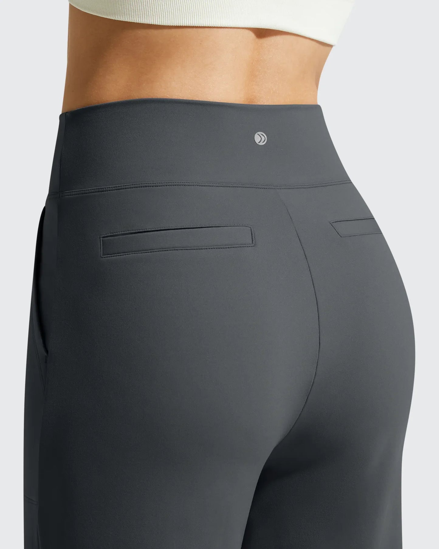 Pantalones de vestir informales largos hasta el tobillo BareFeel Faux Fly
