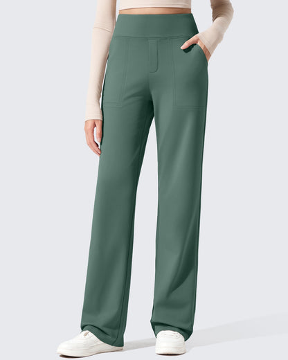 Pantalones de vestir de talle alto con forro polar EverGoing