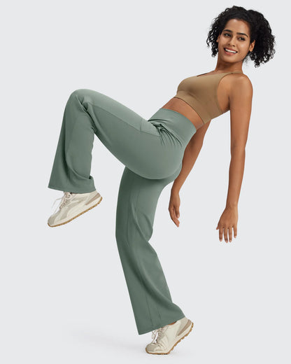 Pantalones de vestir de talle alto sin costuras BareFeel Petite
