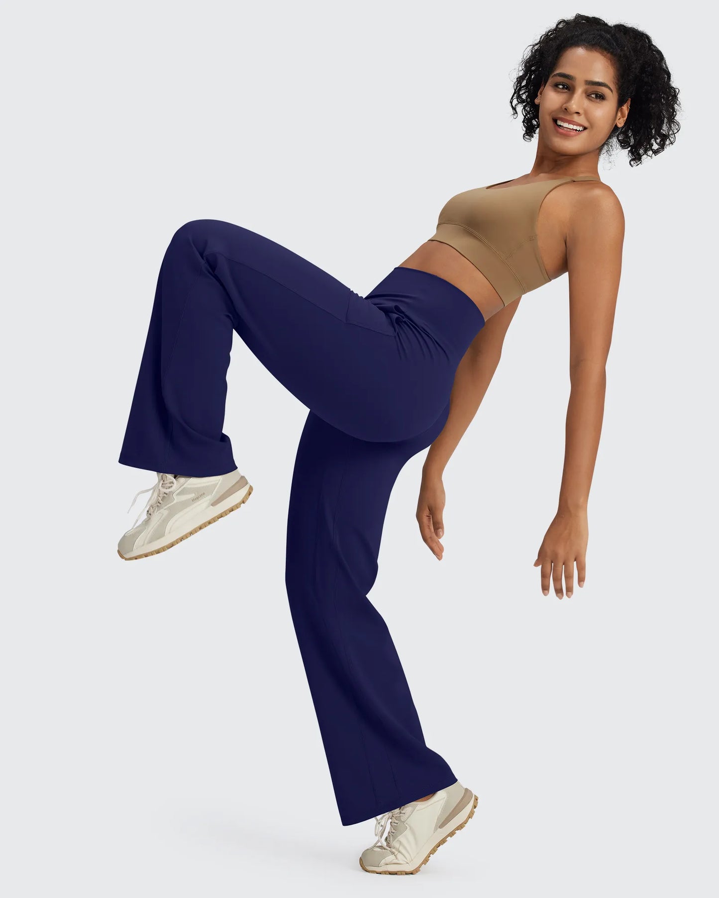 Pantalones Anchos de Vestir de Cintura Alta Sin Costuras BareFeel