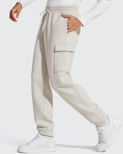 Pantalones cargo Flurrylux de algodón con forro polar y cordón para hombre
