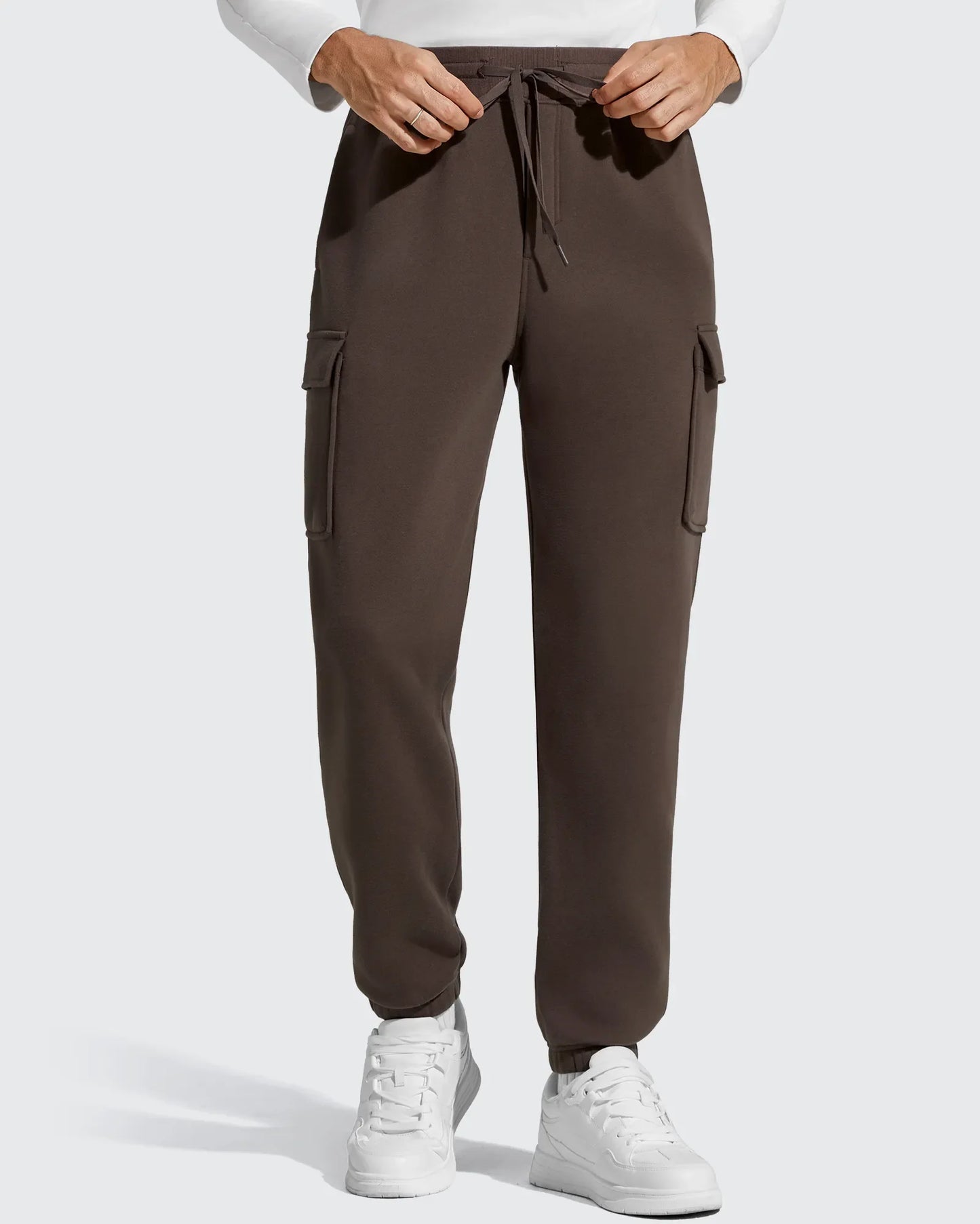 Pantalones cargo Flurrylux de algodón con forro polar y cordón para hombre