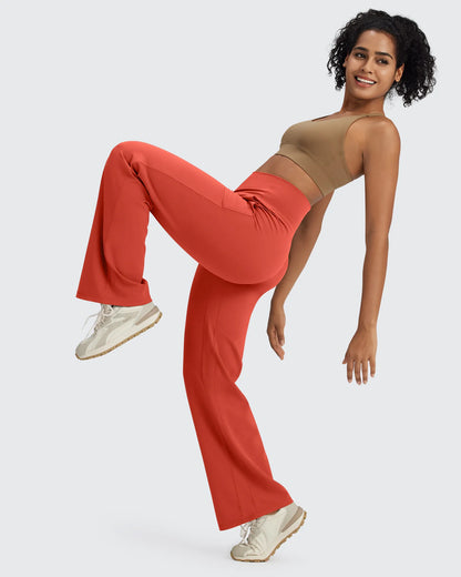 Pantalones de vestir de talle alto sin costuras BareFeel Petite