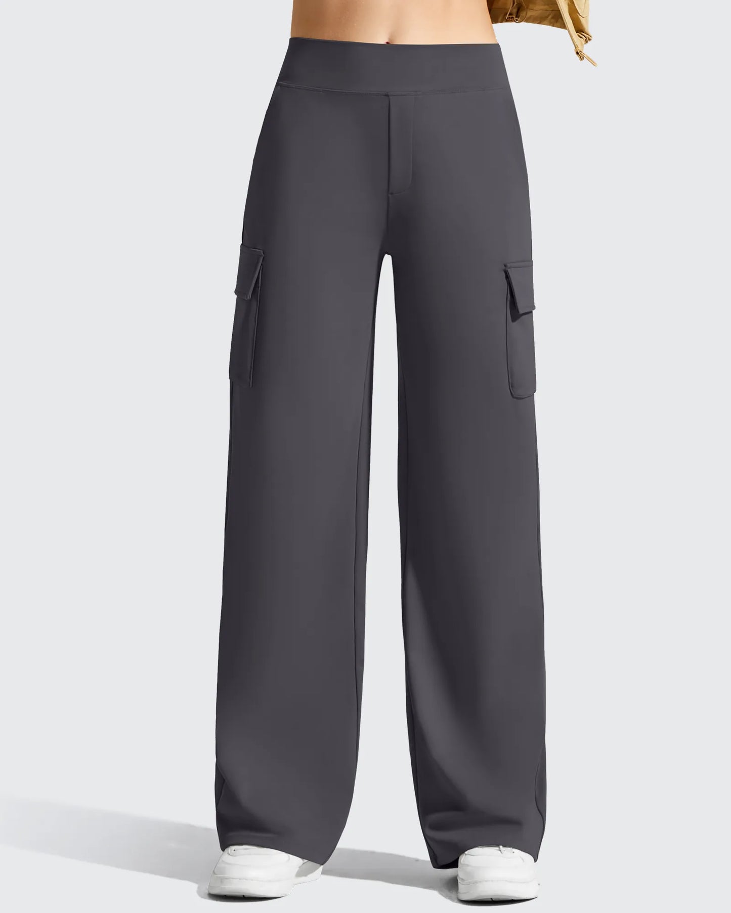 Pantalones cargo de pierna ancha EverGoing de cintura alta con 4 bolsillos