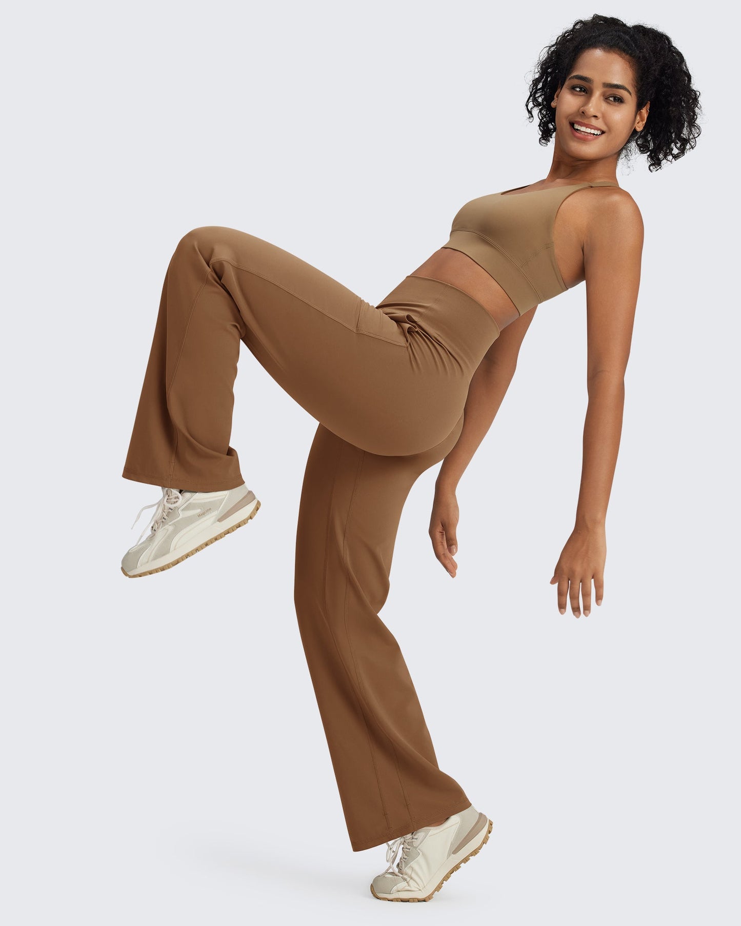 BareFeel Pantalones Elegantes de Tiro Alto Sin Costuras (Talla Alta)