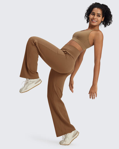 BareFeel Pantalones Elegantes de Tiro Alto Sin Costuras (Talla Alta)