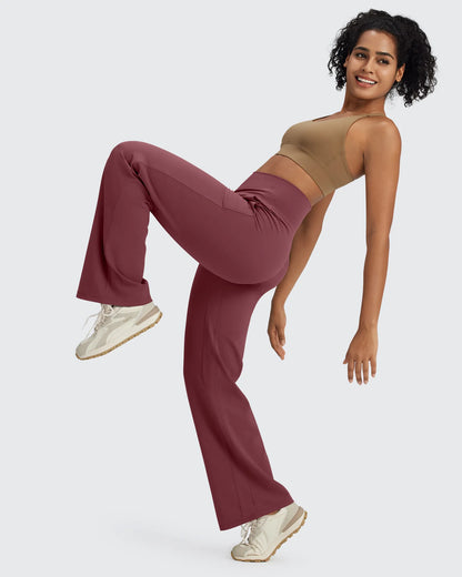 Pantalones de vestir de talle alto sin costuras BareFeel Petite