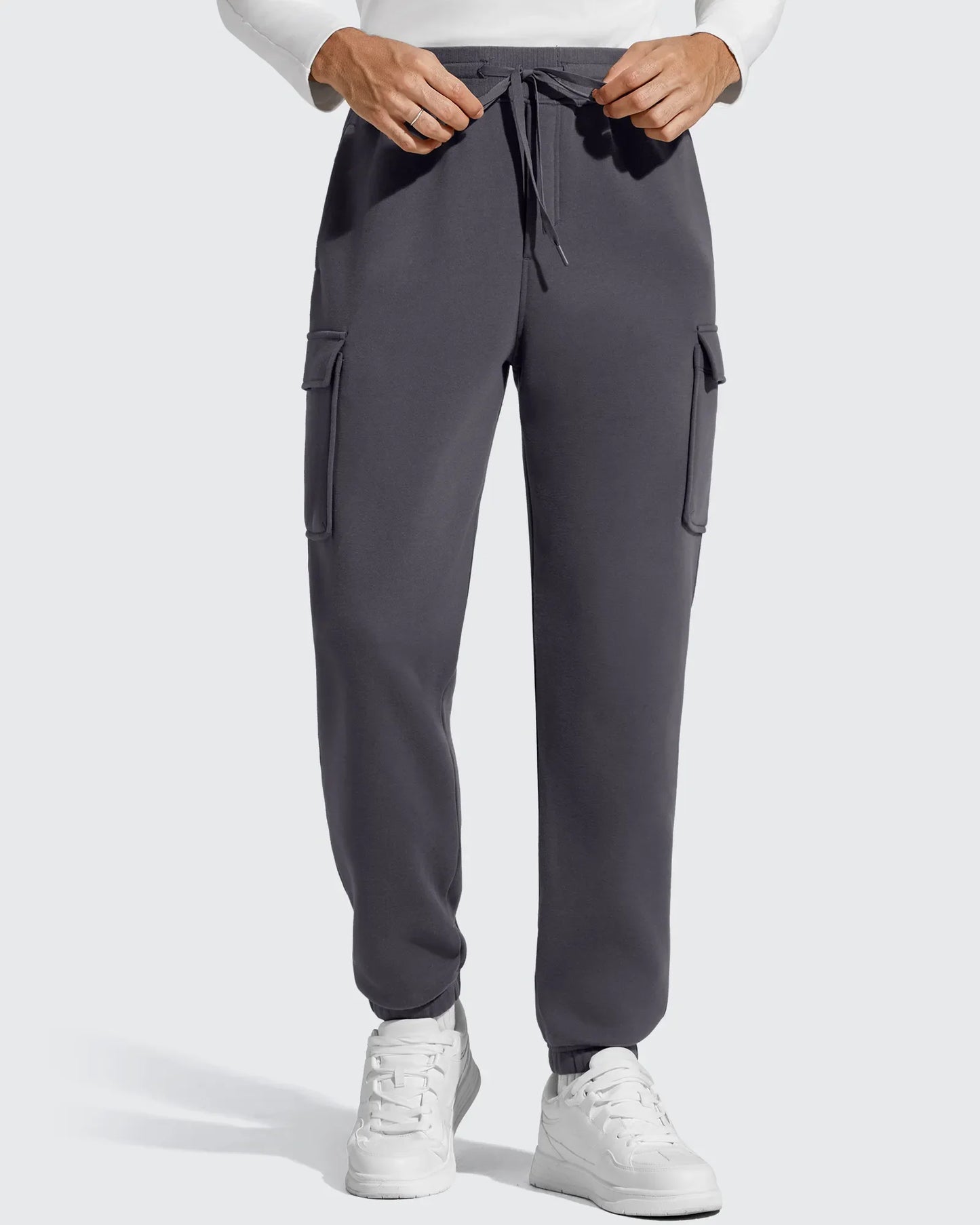Pantalones cargo Flurrylux de algodón con forro polar y cordón para hombre