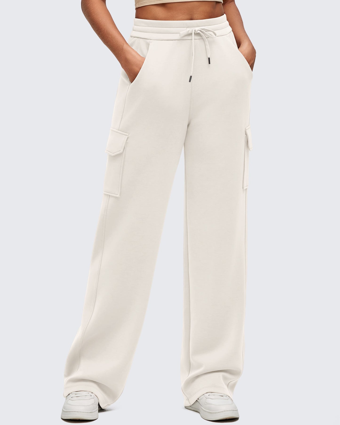 Pantalones de chándal cargo Smoofit de pernera ancha con cordón y bolsillos