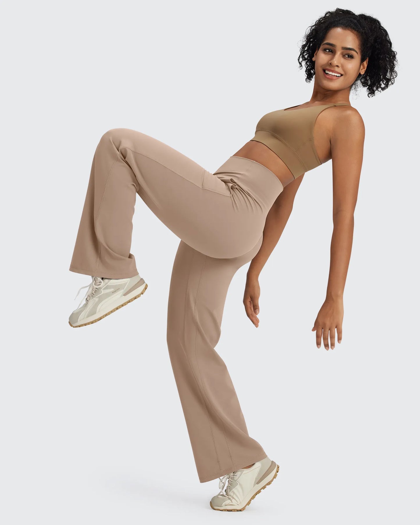 Pantalones Anchos de Vestir de Cintura Alta Sin Costuras BareFeel