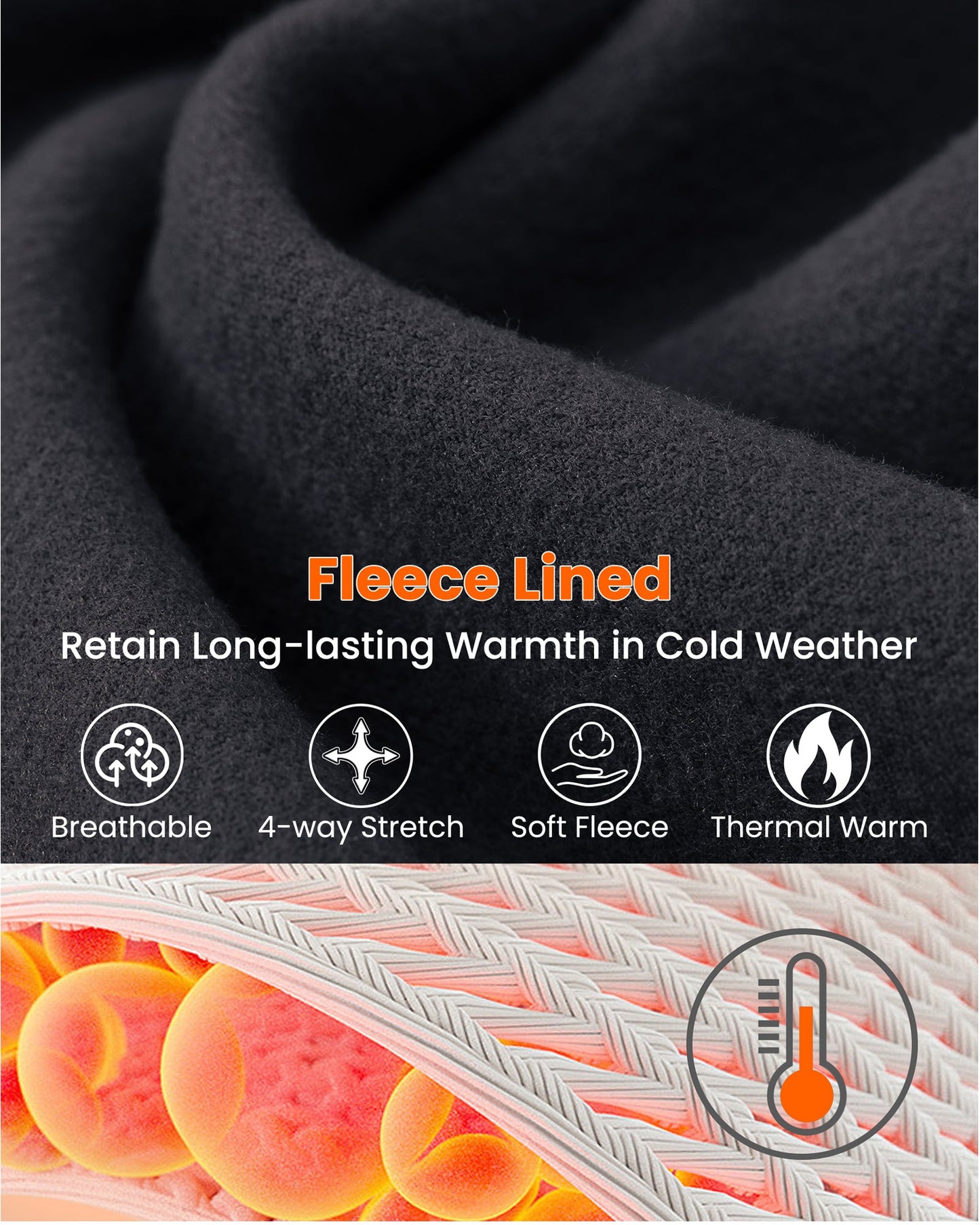 Pantalones acampanados de trabajo de cintura alta con forro polar