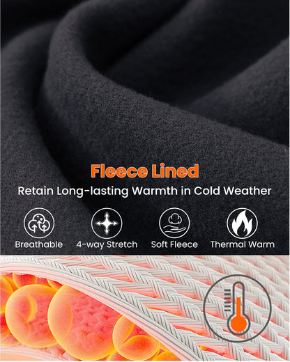 Pantalones acampanados de trabajo de cintura alta con forro polar