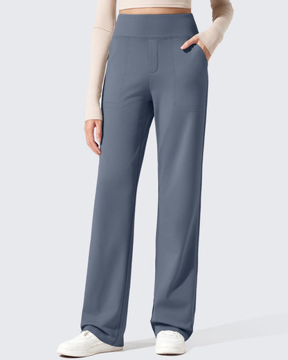 Pantalones de vestir de talle alto con forro polar EverGoing