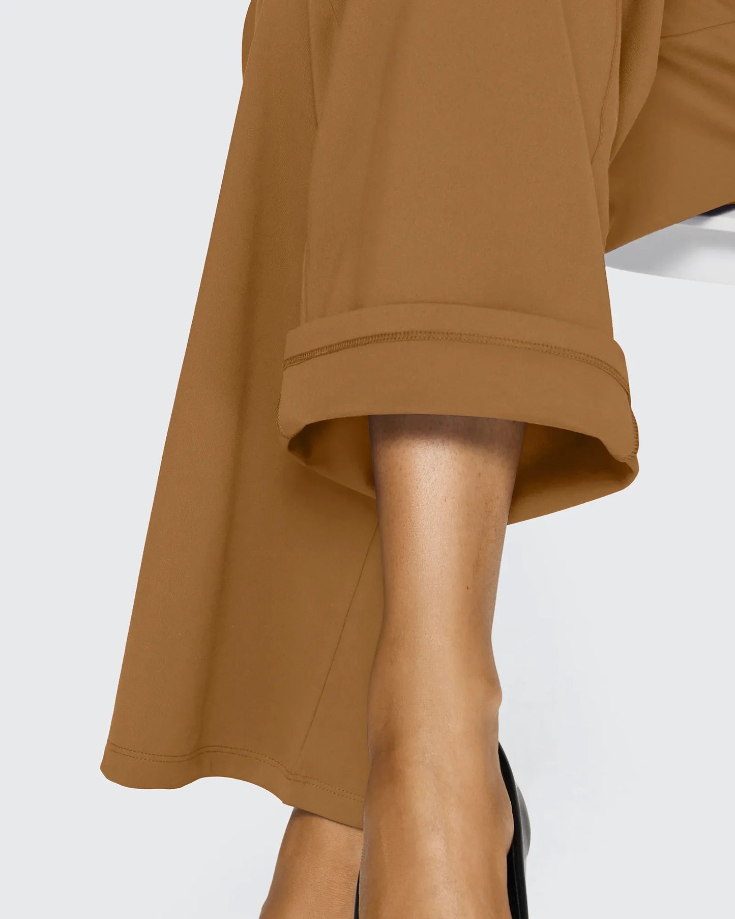 Pantalones casuales de negocios de talle alto EverGoing sueltos 33''