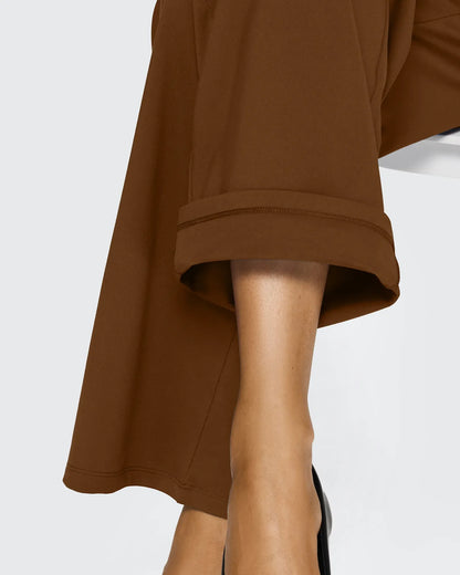 Pantalones casuales de negocios de talle alto EverGoing sueltos 33''
