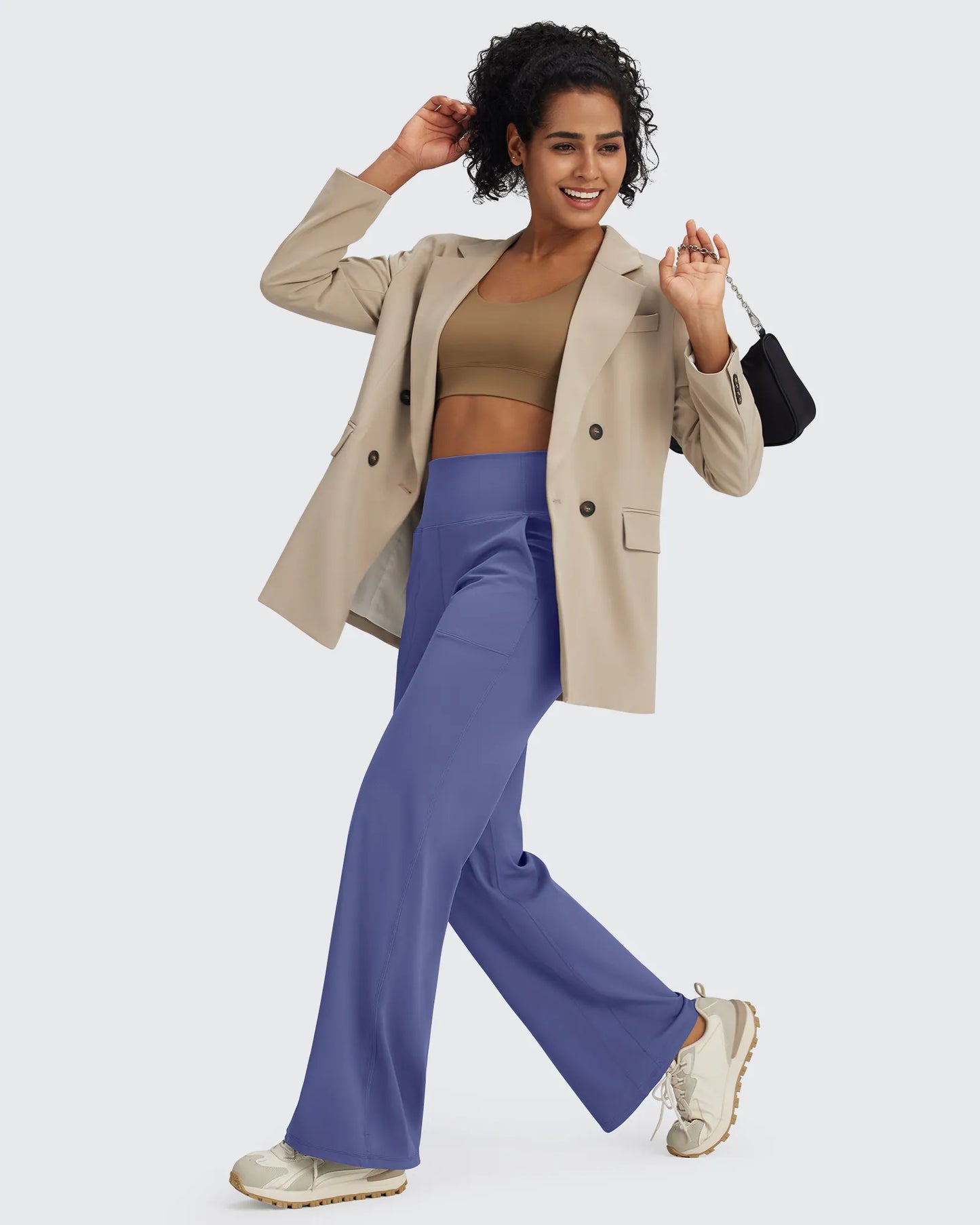 Pantalones de vestir de talle alto sin costuras BareFeel Petite