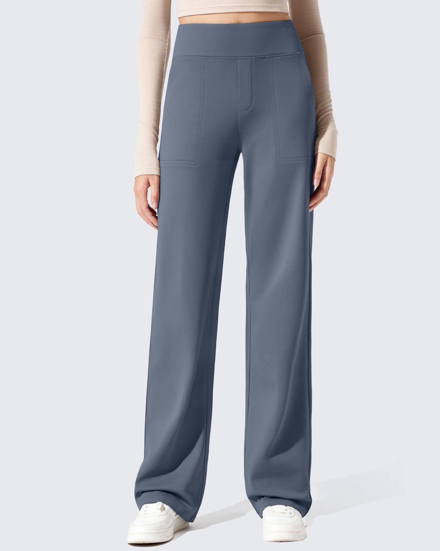 Pantalones de vestir de talle alto con forro polar EverGoing