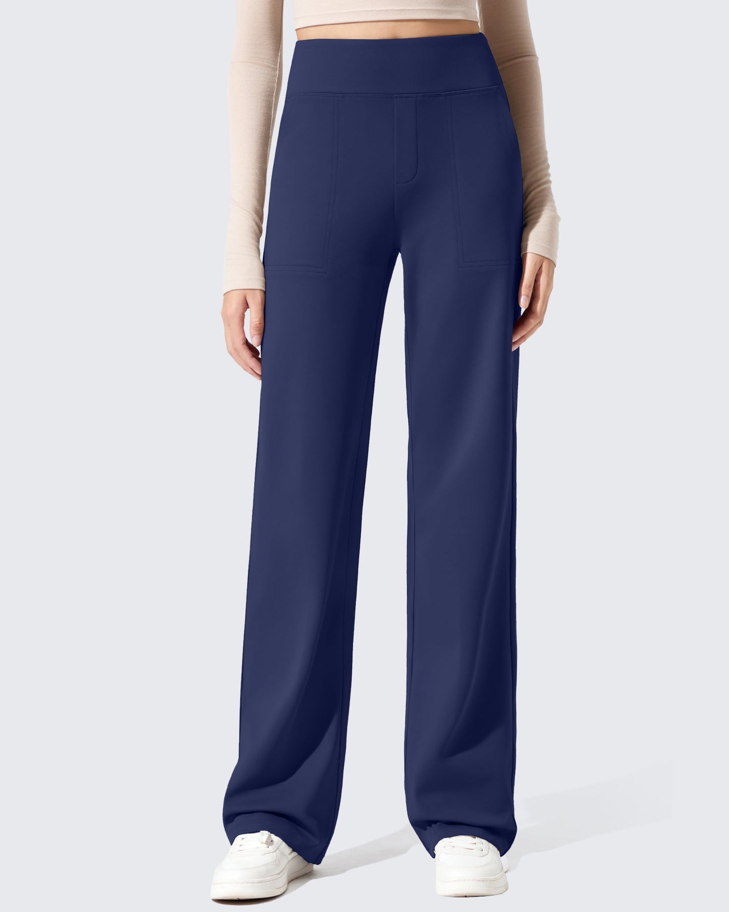 Pantalones de vestir de talle alto con forro polar EverGoing