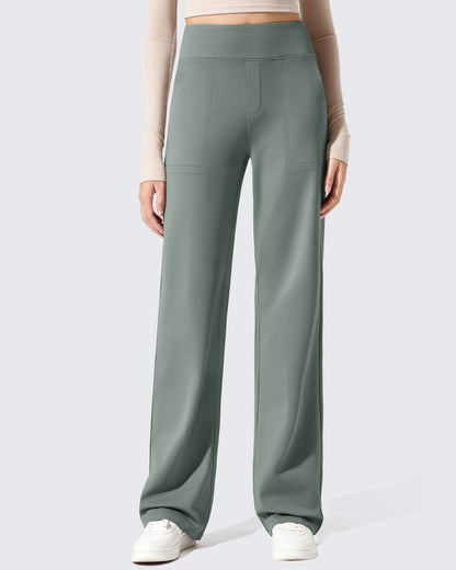 Pantalones de vestir de talle alto con forro polar EverGoing