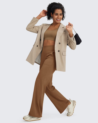 BareFeel Pantalones Elegantes de Tiro Alto Sin Costuras (Talla Alta)