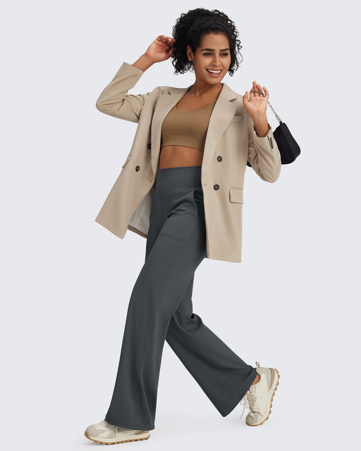 Pantalones de vestir de talle alto sin costuras BareFeel Regular