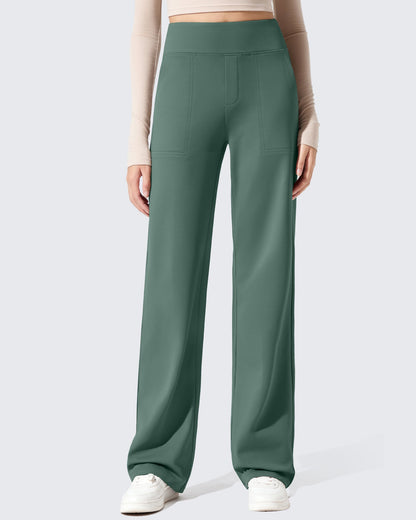 Pantalones de vestir de talle alto con forro polar EverGoing