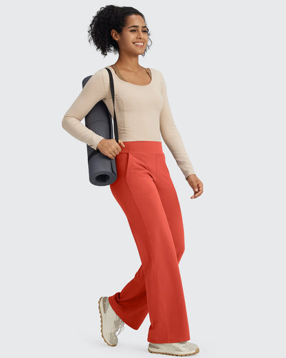 Pantalones de vestir de talle alto sin costuras BareFeel
